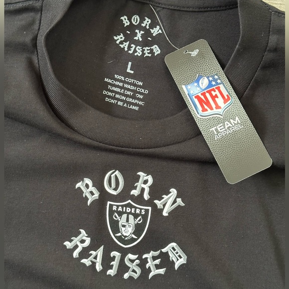 BORN X RAISED Las Vegas Raiders Sign Painter Rocker Tee T-Shirt Black Sz L Large - Picture 4 of 6